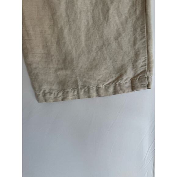 Havana Shirt Co. Men’s XXL Linen Blend Drawstring Pants Tan Relaxed Fit Casual - Picture 6 of 11